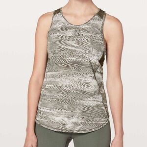 LULULEMON Swerve Vapor Metal Grey Sculpt Tank II Active Run Training Tank Sz 8